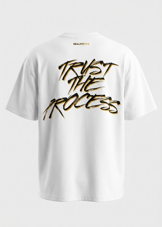 Camiseta Oversize "Trust the Process" White Series
