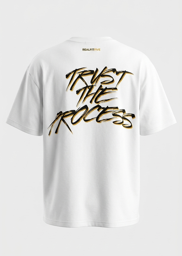 Camiseta Oversize "Trust the Process" White Series
