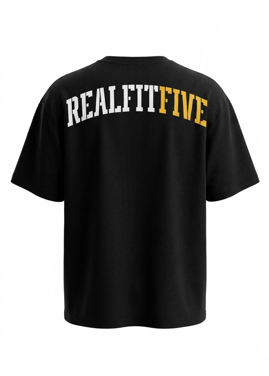 Camiseta Oversize "REALFITFIVE" Black Series