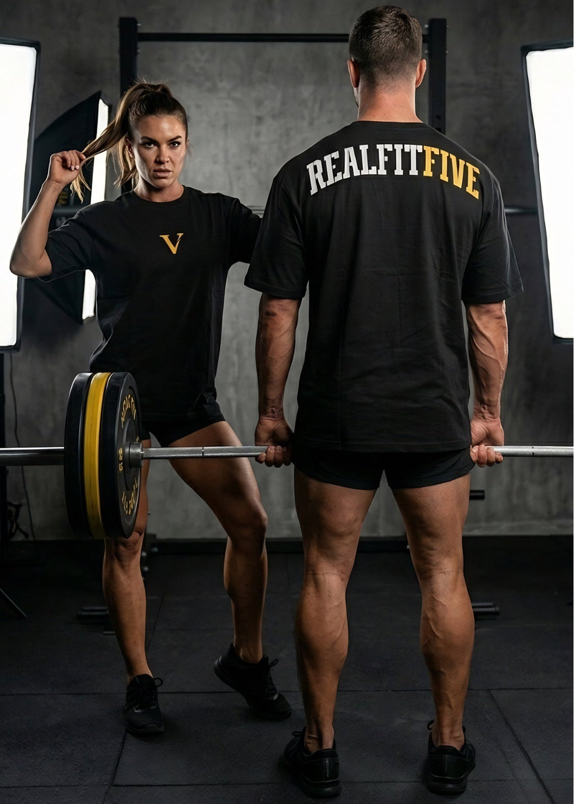 Camiseta Oversize "REALFITFIVE" Black Series